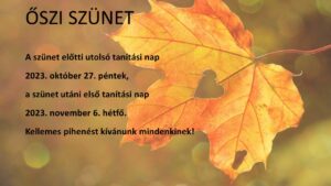 őszi szünet